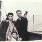 Kazickas family on a ship "Emily Pyle" that took them to the US, February of 1947