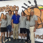 Kazickas Family members (from left): Lucy, Augie, John, Alex, Marcie and Joseph during „Basketball Power” end of 2015-2016 season event in Utena