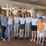 ASSIST Lithuania students 2018-2019 with program's directors Woody Rutter and Joe Gould and KFF representatives Neila Baumiliene and Ginte Genender with families